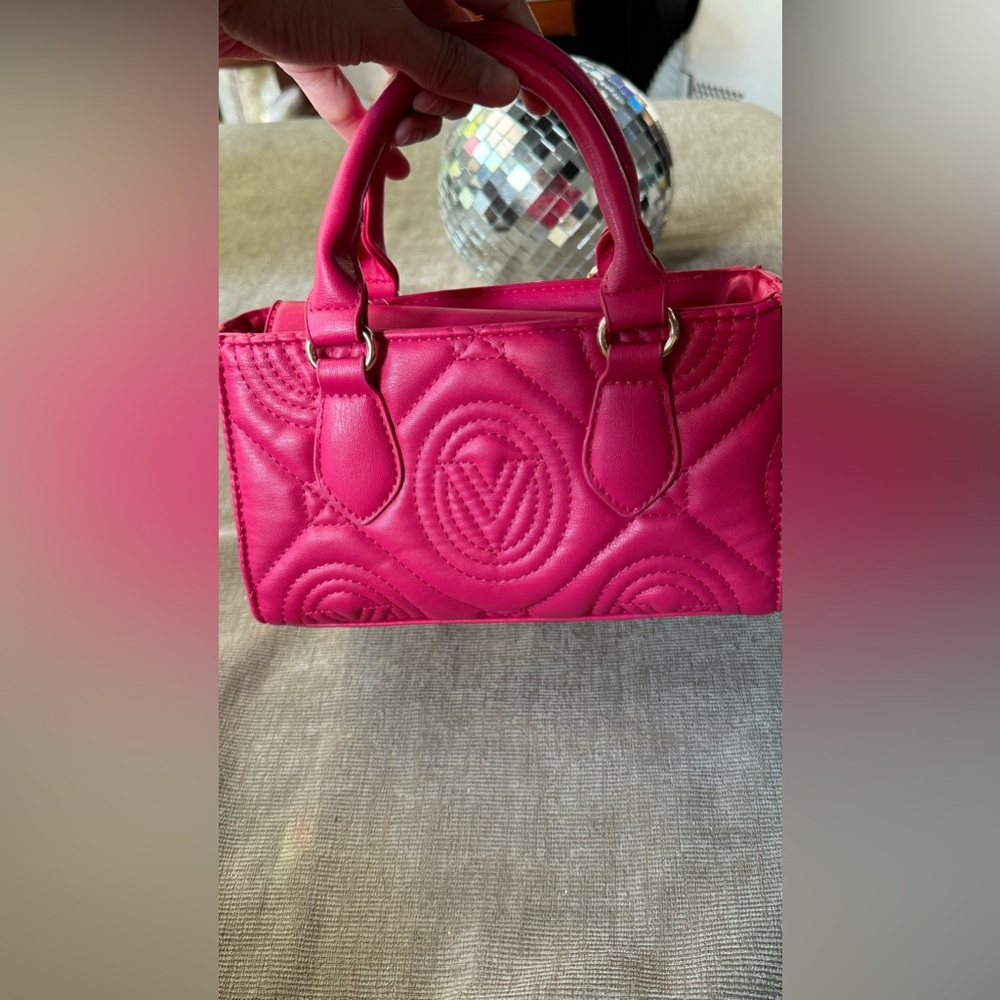 Valentino Orlandi Pink Quilted Mini-Purse Hand Bag